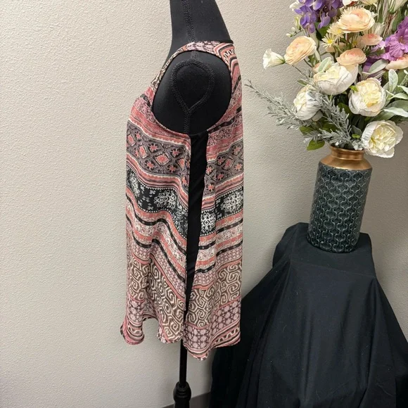 Wrangler Women’s Boho Patchwork Sleeveless Tunic Top Small Multicolor Summer - Picture 3 of 7
